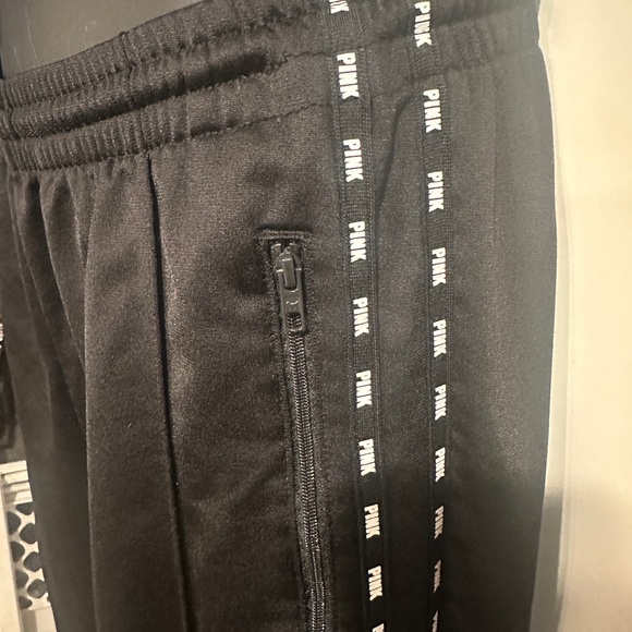 Victoria Secret “Pink” Womens Black Track Pants - Picture 2 of 7